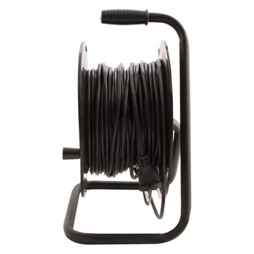 Удлинитель силовой 40 м, 10А, тип УХ10, ПВС, на кабельной катушке, 4 розетки без заземления Сибртех