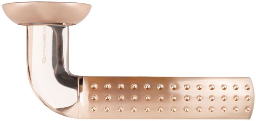 Ручка дверная, модель "Бруно-М", золото/хром