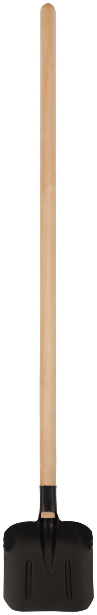 Лопата совковая плоская, с деревянным черенком  225х270х1430 мм