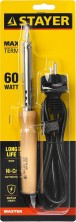 STAYER MAXTerm, 60 Вт, клин, электропаяльник с деревянной рукояткой (55310-60)