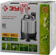 ЗУБР 38 Вт, фонтанный насос, корпус из нержавеющей стали (ЗНФЧ-23-1.9-С)