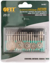 Шарошки и круги отрезные с алмазным напылением 25 шт.