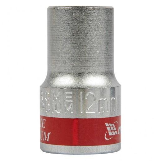 Головка торцевая, 12 мм, шестигранная, CrV, под квадрат 1/2, хромированная Matrix