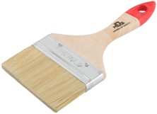 Кисть флейцевая, натур. cветлая щетина, деревянная ручка  4" (100 мм)