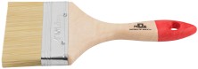 Кисть флейцевая, натур. cветлая щетина, деревянная ручка  4" (100 мм)