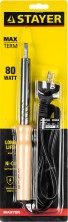 STAYER MAXTerm, 80 Вт, клин, электропаяльник с деревянной рукояткой (55310-80)