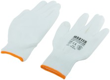Перчатки белые, полиэстер с обливкой из полиуретана ( водоотталкивающие), р-р XL/10
