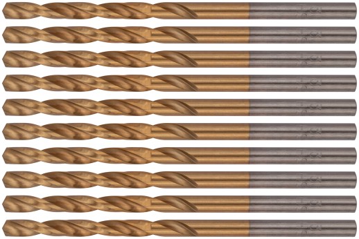 Сверла HSS по металлу, титановое покрытие 3,2 мм (10 шт.)