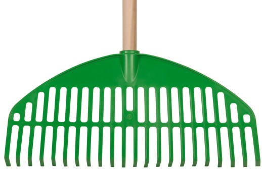 Грабли веерные пластиковые "Оазис", 22 зуба, 440 мм, с деревянным черенком