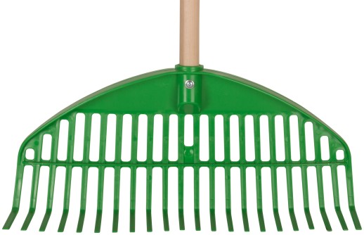 Грабли веерные пластиковые "Оазис", 22 зуба, 440 мм, с деревянным черенком
