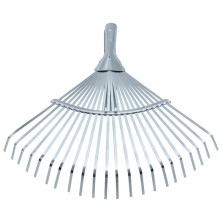 Грабли веерные стальные, 300 - 480 мм, 22 плоских зуба, оцинкованные,раздвижные, без черенка, Palisad