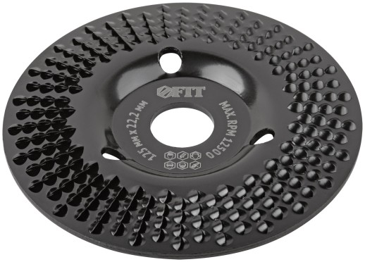 Диск обдирочный по дереву, наклонный, посадочный диаметр 22,2 мм, 125 мм, грубая насечка