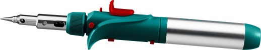 KRAFTOOL SolderGas, 120 K, 30 - 120 Вт, 1300°С, горелка, фен, пьезоподжиг, набор 10 в 1, газовый паяльник (55503-H10)