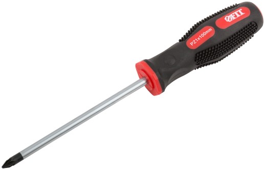 Отвертка "Универсал", CrV сталь, прорезиненная ручка, Профи 5х100 мм РZ1