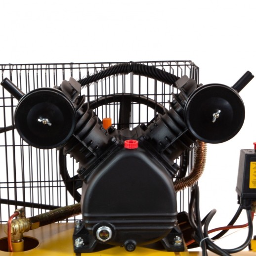 Компрессор воздушный BCV2200/100, ременный привод, 2.2 кВт, 100 литров, 370 л/мин Denzel