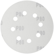 Круги шлифовальные с отверстиями (липучка), алюминий-оксидные, 125 мм, 5 шт.  Р 80