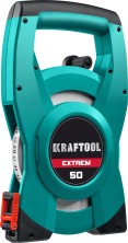 KRAFTOOL 50 м, геодезическая стальная мерная лента (34185-50)