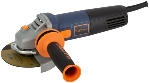 MAX-PRO Шлифмашина угловая 760 Вт; 11000об/мин; быстрозажимной кожух 125мм; антивибрационная ручка; дополнительные щетки; 2 кг; кор.
