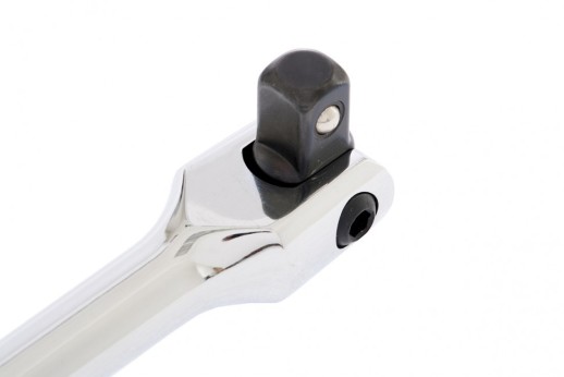 Вороток однорычажный, 380 мм, с квадратом 1/2 на шарнире, CrV, хромированный Matrix