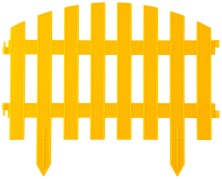 GRINDA Ар Деко, 28 х 300 см, желтый, 7 секций, декоративный забор (422203-Y)