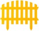 GRINDA Ар Деко, 28 х 300 см, желтый, 7 секций, декоративный забор (422203-Y)