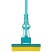 Швабра отжимная, 110 см, губка PVA 26х5,5х6 см, телескопическая рукоятка, бирюзовая, Home// Palisad