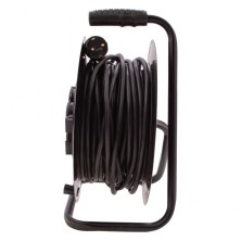 Удлинитель силовой 30 м, 16А, тип УХз16, КГ 3 x 2.5 мм, на стальной катушке, 4 розетки Сибртех