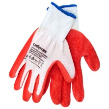 Перчатки полиэфирные с рельефным покрытием из нат латекса, 15 класс вязки, 57 г Россия Сибртех