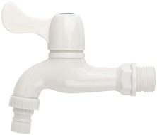 Кран водоразборный пластиковый белый 1/2"