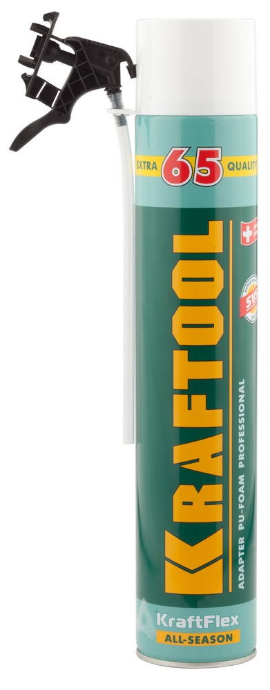 KRAFTOOL ADAPTER PRO, 750 мл, адаптерная, всесезонная, SVS, не залипающий клапан, выход до 45 л, монтажная пена (41173)