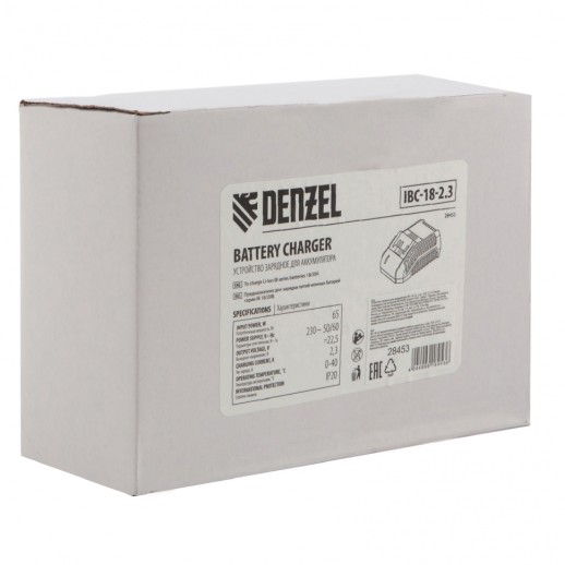 Устройство зарядное для аккумуляторов IBC-18-2.3, Li-Ion, 18 В, 2.3 А Denzel