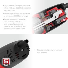 ЗУБР 1100 Вт, d125 мм, УШМ, регулировка оборотов (УШМ-125-1105 ЭТ)