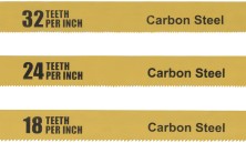 Полотна ножовочные по металлу односторонние 300 мм, набор 6 шт. на подвесе ( 18ТPI+24ТPI+32ТPI )