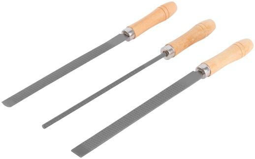 Рашпили, деревянная ручка, набор 3 шт., 200 мм