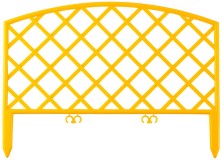 GRINDA Плетень, 24 х 320 см, желтый, 7 секций, декоративный забор (422207-Y)