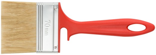 Кисть флейцевая "Крафт", натур.светлая щетина, пластиковая ручка с выемкой 70 мм