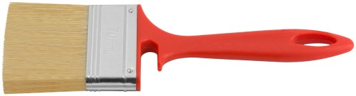 Кисть флейцевая "Крафт", натур.светлая щетина, пластиковая ручка с выемкой 70 мм