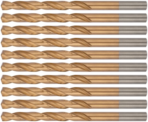 Сверла HSS по металлу, титановое покрытие 6,5 мм (10 шт.)