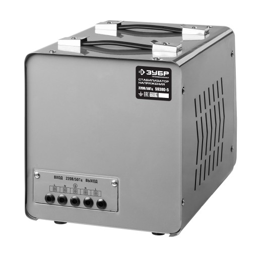 ЗУБР 5000ВА, 5 кВт, автоматический стабилизатор напряжения, Профессионал (59380-5)