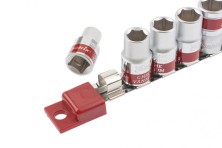 Набор торцевых головок 1/4", 6 гранные, CrV, 4-13мм, 10 штук Matrix