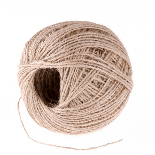 Шпагат джутовый, 1 мм, L 140 м, 2-ниточный, Россия Сибртех