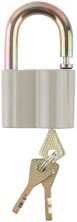 Замок навесной, корпус из алюминиевого сплава 55х42 мм, стальная дужка 10 мм