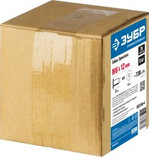 ЗУБР M6 x 12 мм, шест. 4 мм, цинк, 5 кг, гайка Эриксона с полукруглой головкой, Профессионал (303760-4)