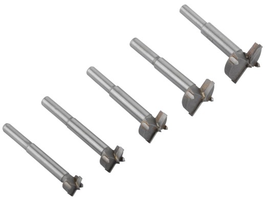 Сверла Форстнера (фрезы) с карбидными вставками, набор 5 шт., 15/20/25/30/35 мм