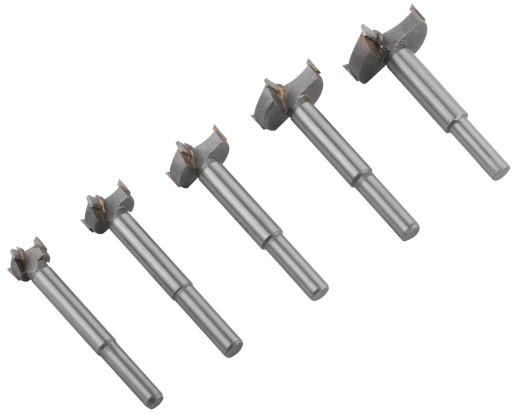 Сверла Форстнера (фрезы) с карбидными вставками, набор 5 шт., 15/20/25/30/35 мм