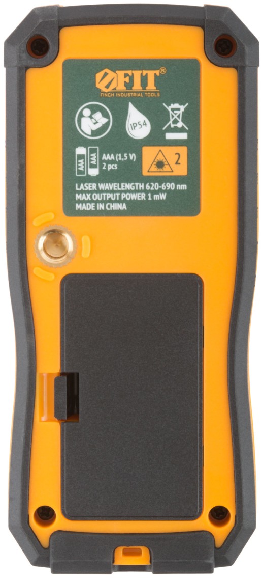Дальномер лазерный, расчет площади/объема, LCD дисплей, диапазон 40 м
