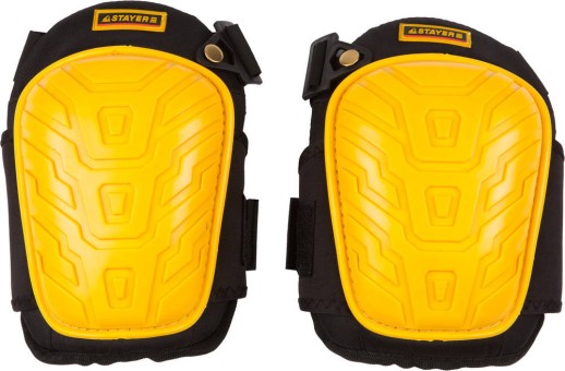 STAYER с гелевым наполнителем, защитные наколенники с пластиковой накладкой, Professional (11198)