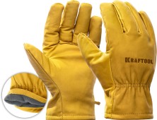 KRAFTOOL EXTREM, XL, от мех. воздействий, кожаные перчатки (1136-XL)