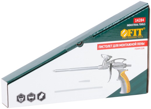 Пистолет для монтажной пены, цельнометаллический, прорезиненная ручка