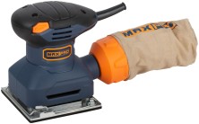 MAX-PRO Шлифмашина вибрационная 230 Вт; 13500об/мин; 115х100мм; алюминиевая подошва; пылезащитный выкл.; зажим; резиновые вставки; 1,2 кг; коробка